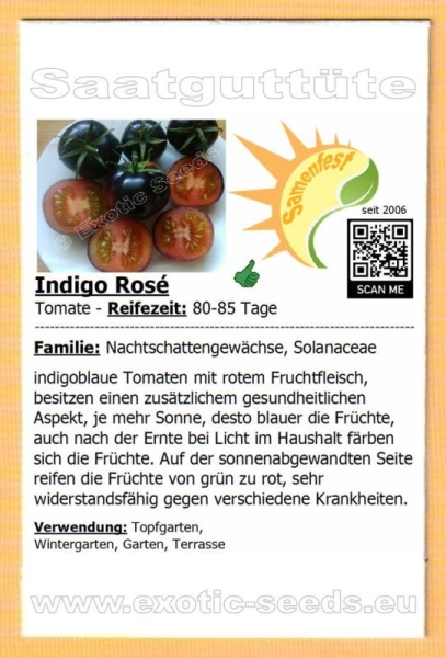 Tomate * Indigo Rose * 25-1.000 Samen